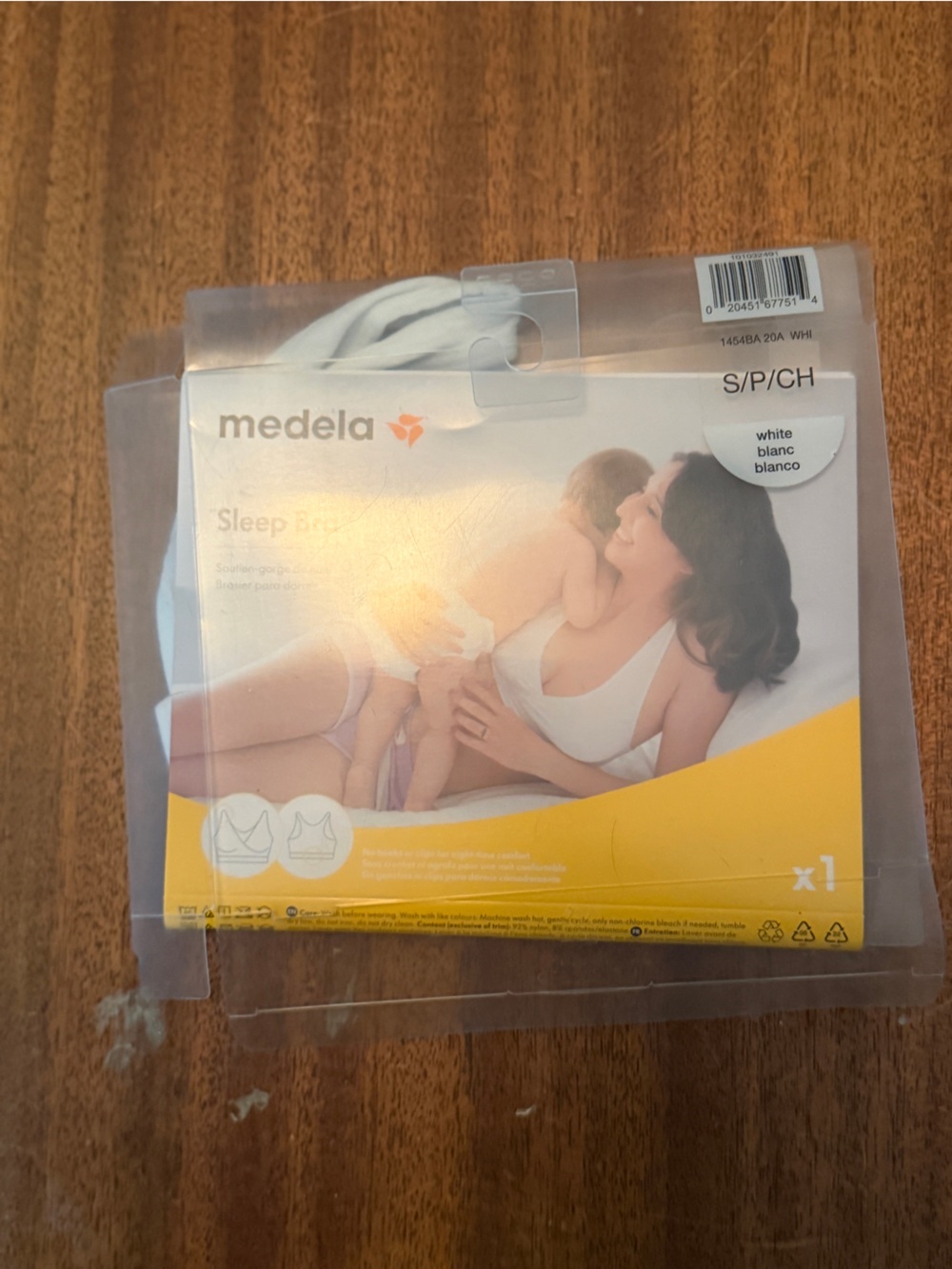 NWT Medela White Nursing Sleep Bra, Size S